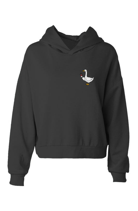 Just Goose Hip Height Hoodie - Black