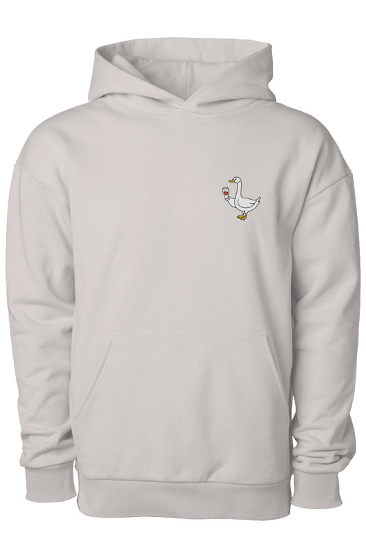 Embroidered Goose Hoodie - Bone 